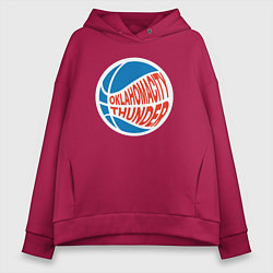 Толстовка оверсайз женская Oklahoma Thunder, цвет: маджента