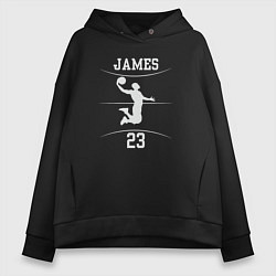 Толстовка оверсайз женская James dunk, цвет: черный