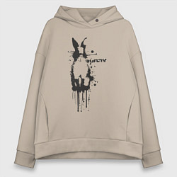 Толстовка оверсайз женская Banksy bunny, цвет: миндальный