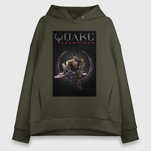 Женское худи оверсайз Quake champions Anarki / Хаки – фото 1