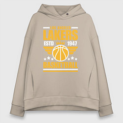 Толстовка оверсайз женская Lakers basket, цвет: миндальный