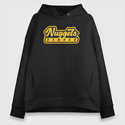 Толстовка оверсайз женская Nuggets Denver, цвет: черный