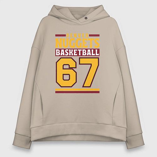 Женское худи оверсайз Nuggets 67 / Миндальный – фото 1