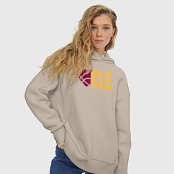 Толстовка оверсайз женская Love Cleveland, цвет: миндальный — фото 2