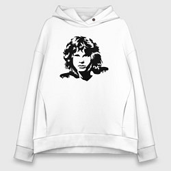 Толстовка оверсайз женская The Doors - Джим Моррисон, цвет: белый