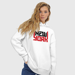 Толстовка оверсайз женская America New York, цвет: белый — фото 2