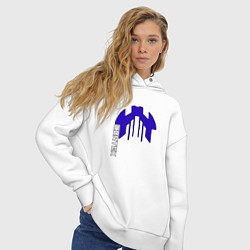 Толстовка оверсайз женская Cortex синий чёрная обводка aneurism iv, цвет: белый — фото 2