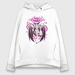 Толстовка оверсайз женская Lost Girl,Y2K стиль, цвет: белый