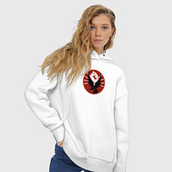 Толстовка оверсайз женская Gilead Liberation Army - Рассказ служанки, цвет: белый — фото 2