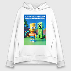 Женское худи оверсайз Bart and Creeper - collaboration ai art