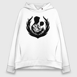 Толстовка оверсайз женская Педиатр с ребенком, цвет: белый