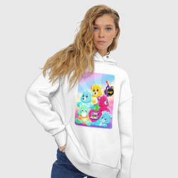 Толстовка оверсайз женская Коллекция заботливых мишек PK XD, цвет: белый — фото 2