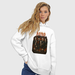 Толстовка оверсайз женская Astro в стиле хэви метал, цвет: белый — фото 2