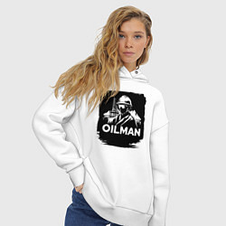 Толстовка оверсайз женская Нефтяник, цвет: белый — фото 2