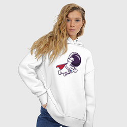 Толстовка оверсайз женская Spaceman superman, цвет: белый — фото 2