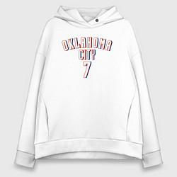 Толстовка оверсайз женская Oklahoma City 7, цвет: белый