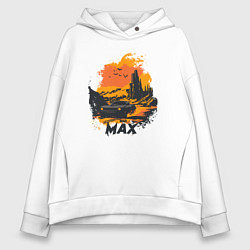 Толстовка оверсайз женская Mad Max road, цвет: белый