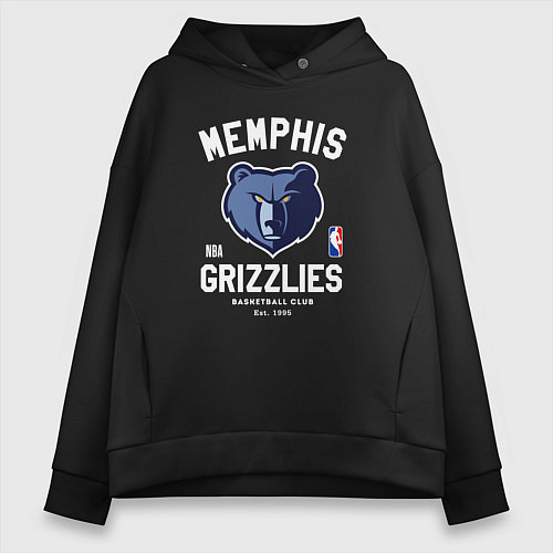 Женское худи оверсайз Memphis Grizzlies - NBA team / Черный – фото 1