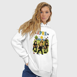 Толстовка оверсайз женская Ария мультяшный стиль, цвет: белый — фото 2