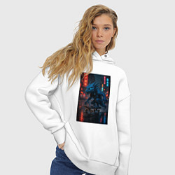 Толстовка оверсайз женская Дракон на Колесах, цвет: белый — фото 2