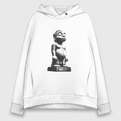 Толстовка оверсайз женская Истукан, цвет: белый