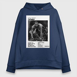 Толстовка оверсайз женская Джон Джонс постер, цвет: тёмно-синий
