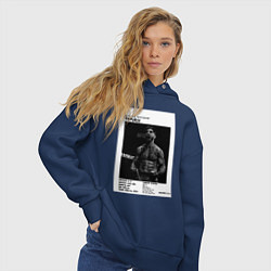 Толстовка оверсайз женская Илия Топурия постер, цвет: тёмно-синий — фото 2