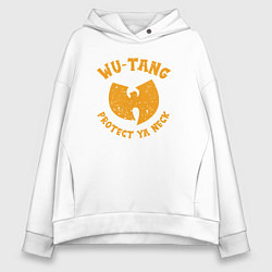 Толстовка оверсайз женская Wu-Tang protect ya neck, цвет: белый