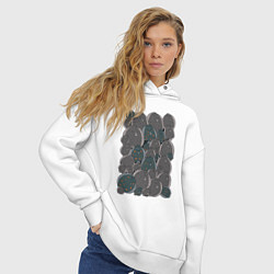 Толстовка оверсайз женская Камбала, цвет: белый — фото 2