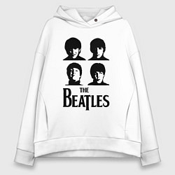 Толстовка оверсайз женская Beatles исполнители, цвет: белый