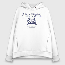 Толстовка оверсайз женская Delite club, цвет: белый