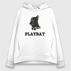 Толстовка оверсайз женская Playbat, цвет: белый