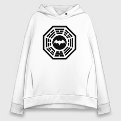 Толстовка оверсайз женская Dharma Batman, цвет: белый