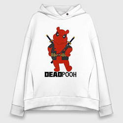 Толстовка оверсайз женская Deadpooh, цвет: белый