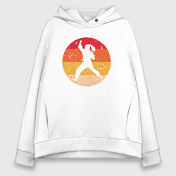 Толстовка оверсайз женская Judo girl, цвет: белый