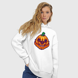 Толстовка оверсайз женская Ghost pumpkin, цвет: белый — фото 2