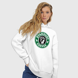 Толстовка оверсайз женская Stardust coffee, цвет: белый — фото 2