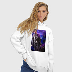 Толстовка оверсайз женская Джон Уик - Киану Ривз, цвет: белый — фото 2