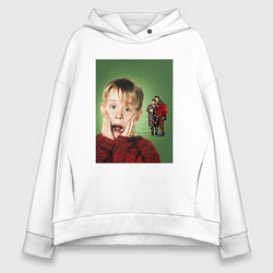 Толстовка оверсайз женская Home alone, цвет: белый