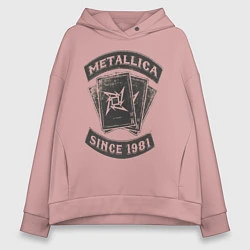 Толстовка оверсайз женская Metallica: since 1981, цвет: пыльно-розовый