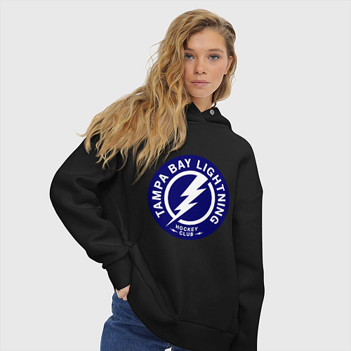 Женское худи оверсайз HC Tampa Bay Lightning / Черный – фото 3