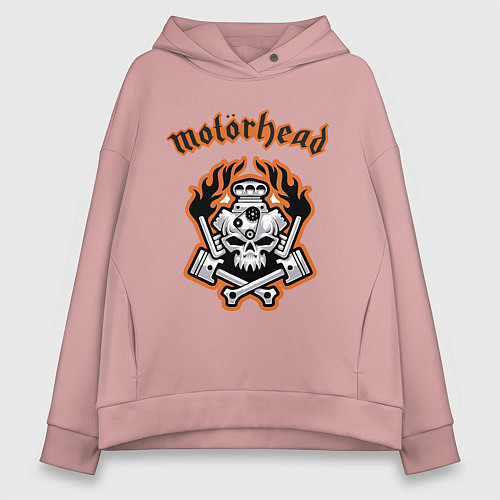 Женское худи оверсайз Motorhead / Пыльно-розовый – фото 1