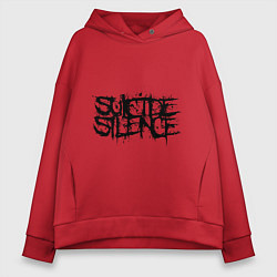 Толстовка оверсайз женская Suicide Silence, цвет: красный