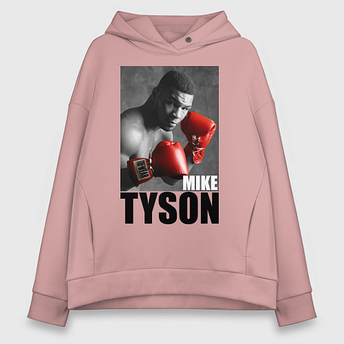 Женское худи оверсайз Mike Tyson / Пыльно-розовый – фото 1