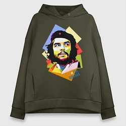 Толстовка оверсайз женская Che Guevara Art, цвет: хаки