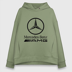Толстовка оверсайз женская AMG, цвет: авокадо
