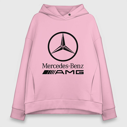 Женское худи оверсайз AMG / Светло-розовый – фото 1