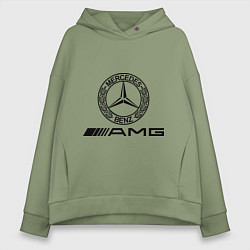 Толстовка оверсайз женская AMG, цвет: авокадо