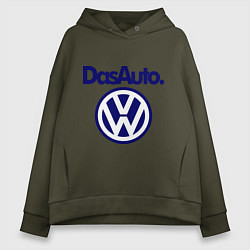 Толстовка оверсайз женская Volkswagen Das Auto, цвет: хаки