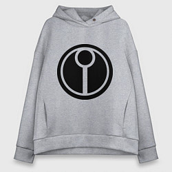 Толстовка оверсайз женская Герб Тау, цвет: меланж